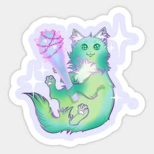 Killer Kitty Green Edition Sticker